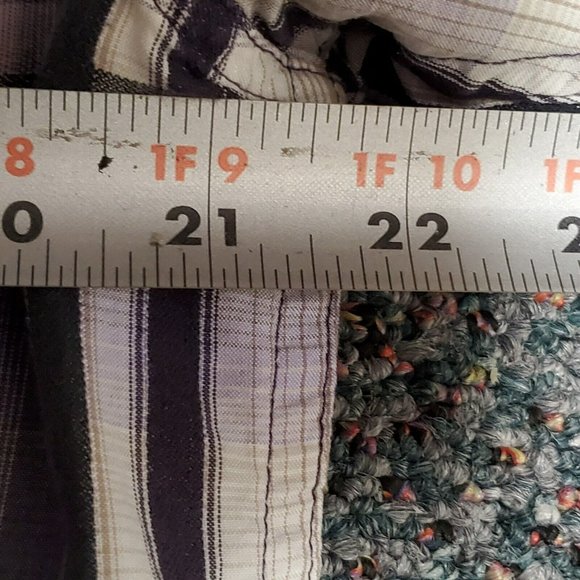 Prana Men's Large Purple Plaid Print Short Sleeves Button Up Collared Shirt - Picture 6 of 7